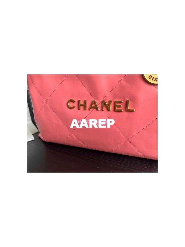 Replica Chanel 22 Handbag Shiny Calfskin AS3260 AS3261 Pink 7