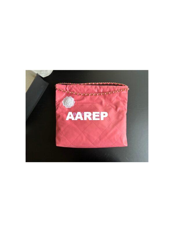 Replica Chanel 22 Handbag Shiny Calfskin AS3260 AS3261 Pink 10