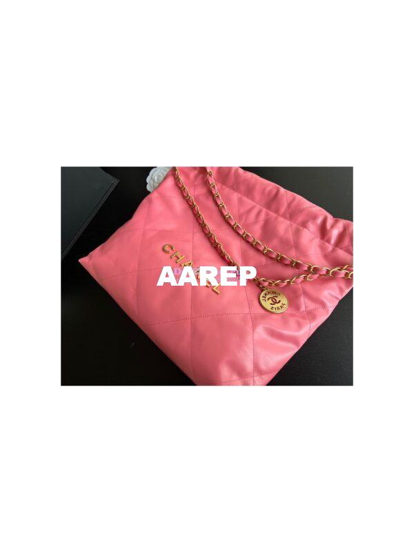 Replica Chanel 22 Handbag Shiny Calfskin AS3260 AS3261 Pink 15