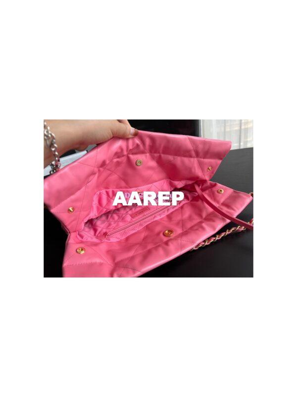 Replica Chanel 22 Handbag Shiny Calfskin AS3260 AS3261 Pink 17