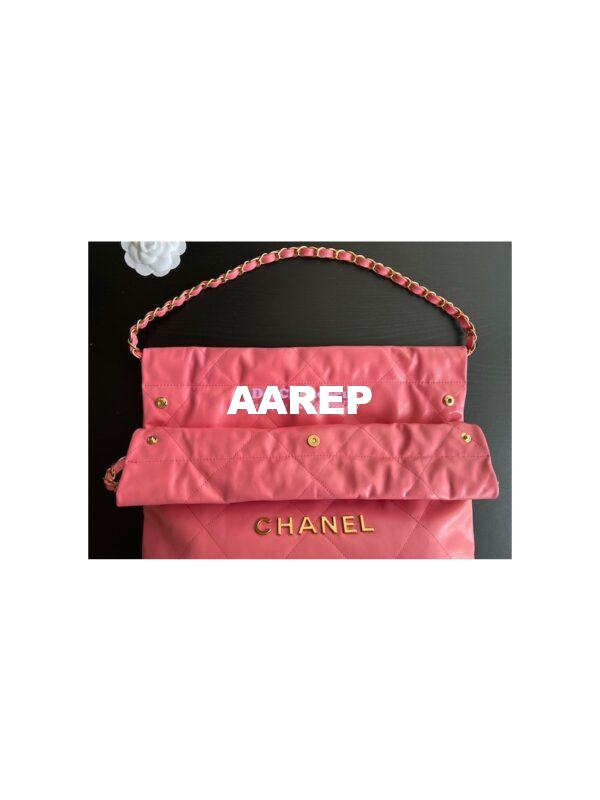 Replica Chanel 22 Handbag Shiny Calfskin AS3260 AS3261 Pink 20