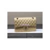 Replica Chanel Medium Classic Double Flap Bag Quilted Lambskin Light Gold Hardware Black 2