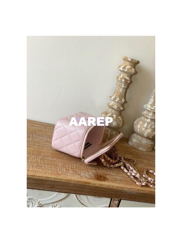 Replica Chanel Grained Calfskin Vanity with Chain AP2805 Light Pink 8