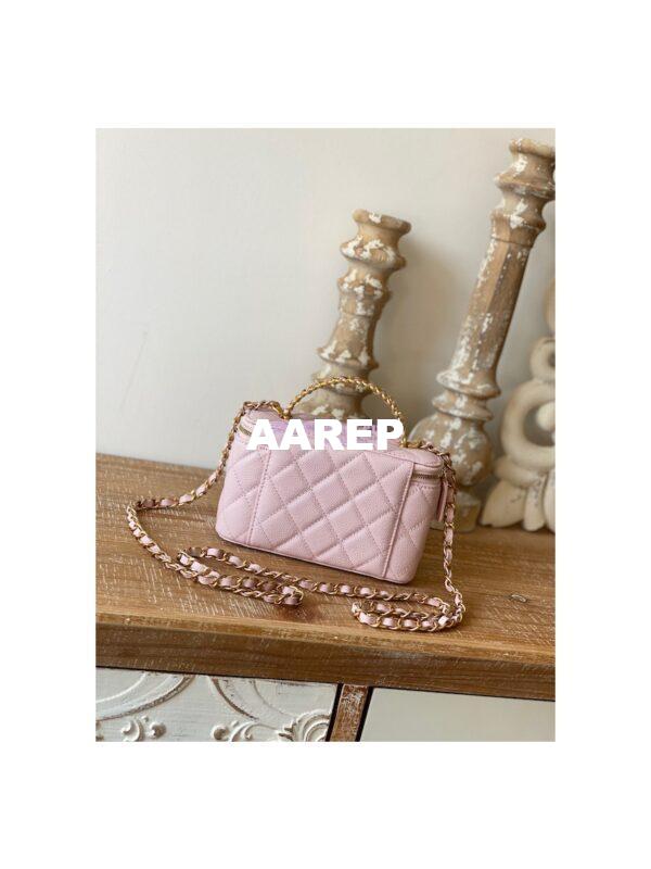 Replica Chanel Grained Calfskin Vanity with Chain AP2805 Light Pink 11