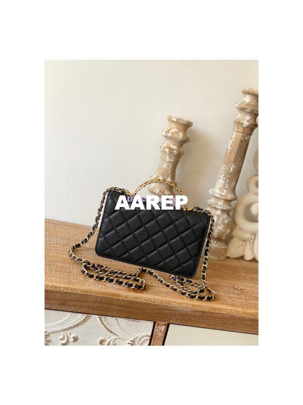 Replica Chanel Wallet On Chain in Grained Calfskin AP2804 Black 11