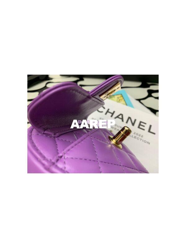 Replica Chanel Heart Clutch With Chain AP2784 Lambskin Purple 8