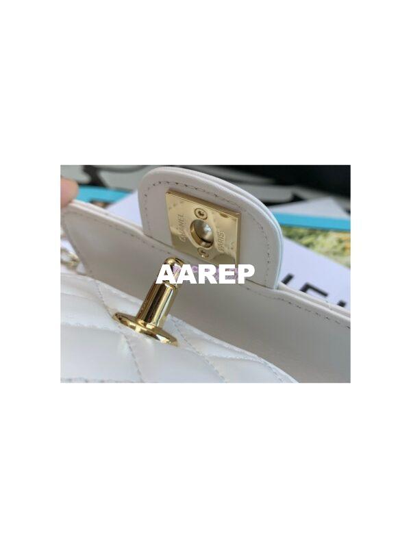 Replica Chanel Heart Clutch With Chain AP2784 Lambskin White 7