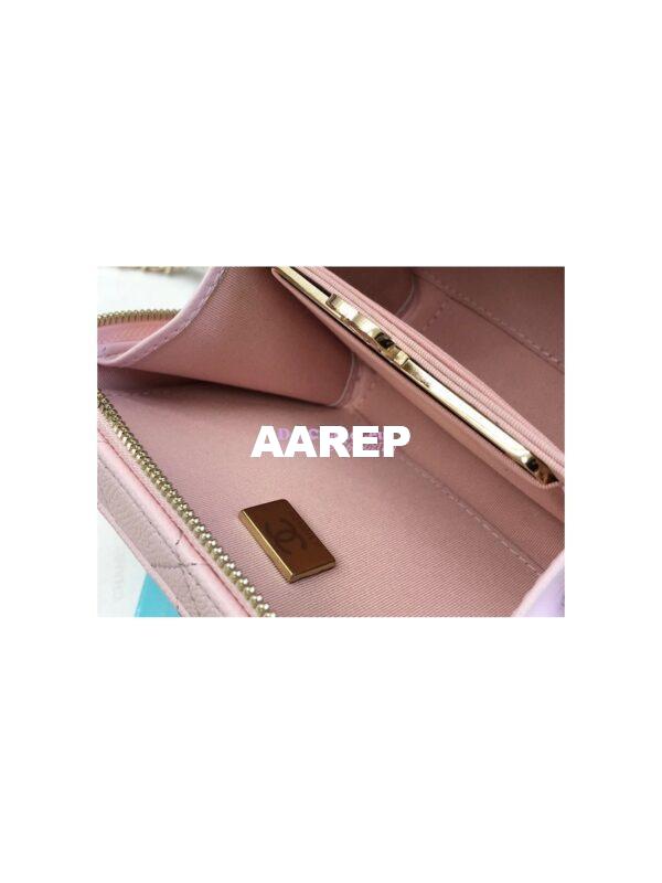 Replica Chanel 22P Grained Calfskin Small Vanity with Chain Camera Bag AP2634 Light Pink 11