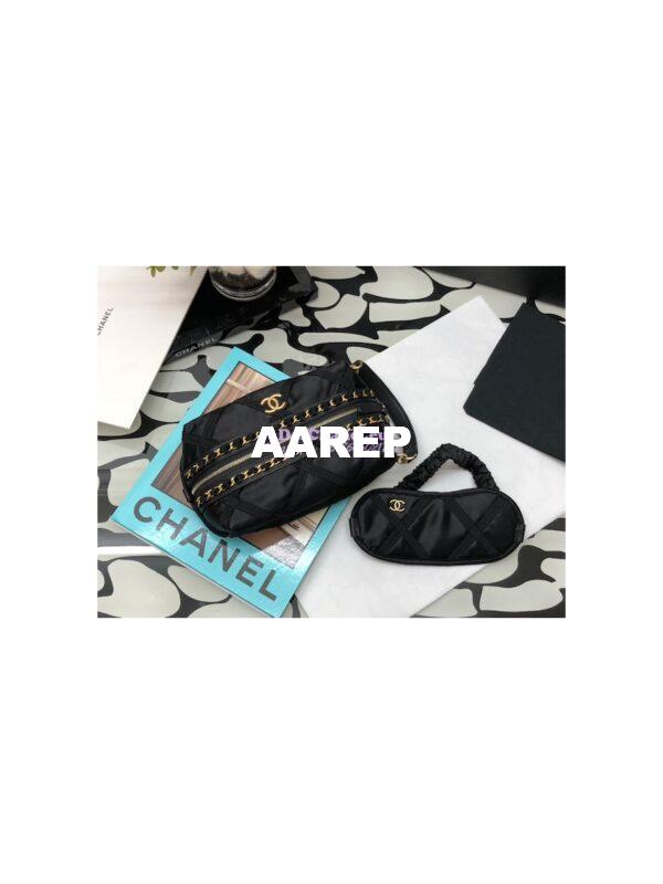 Replica Chanel Pouch With Sleep Mask Nylon Grosgrain AP2678