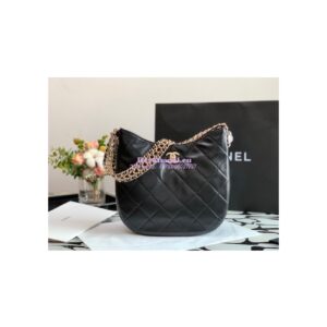 Replica Chanel Hobo Bag in Lambskin AS3153 Black