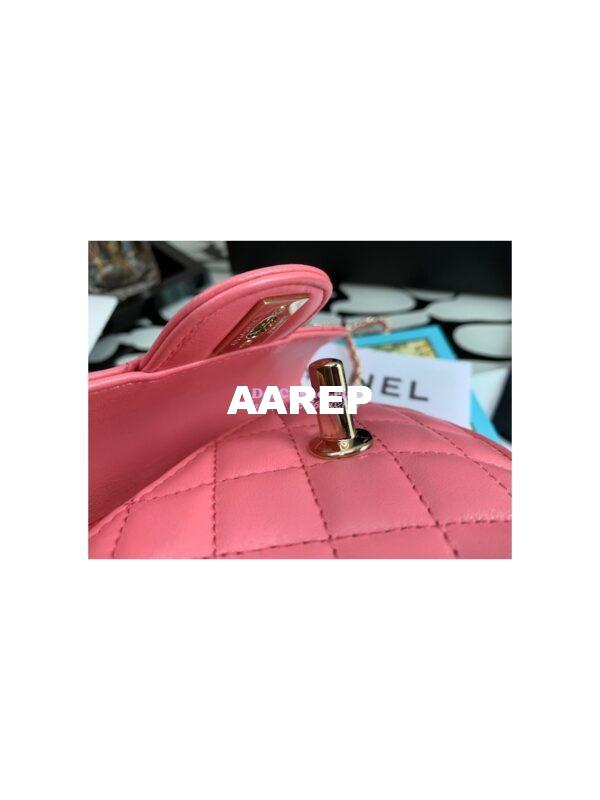 Replica Chanel Heart Bag in Lambskin AS3191 Coral Pink 6