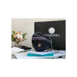 Replica Chanel Heart Bag in Lambskin AS3191 Black 2