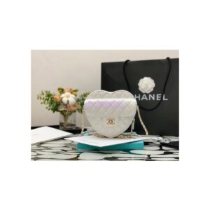 Replica Chanel Heart Bag in Lambskin AS3191 White