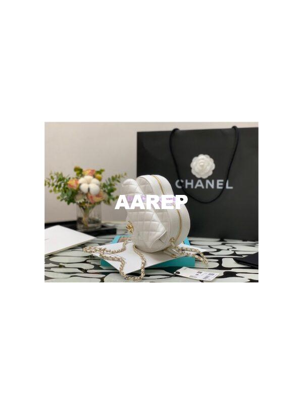Replica Chanel Heart Bag in Lambskin AS3191 White 5