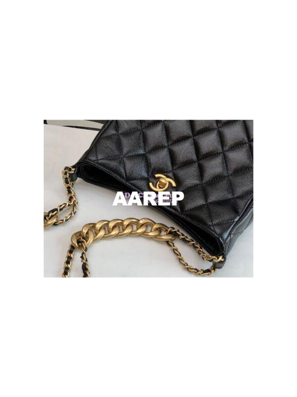 Replica Chanel Hobo Bag in Lambskin AS3112 Black 4