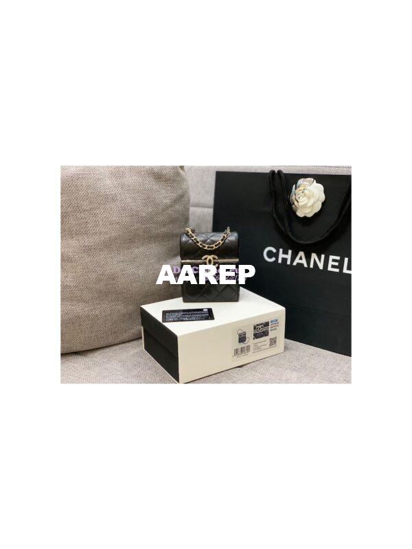 Replica Chanel Small Box With Chain in Lambskin AP2656 Black 3