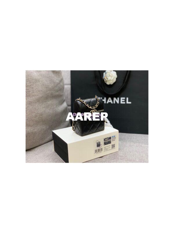 Replica Chanel Small Box With Chain in Lambskin AP2656 Black 4
