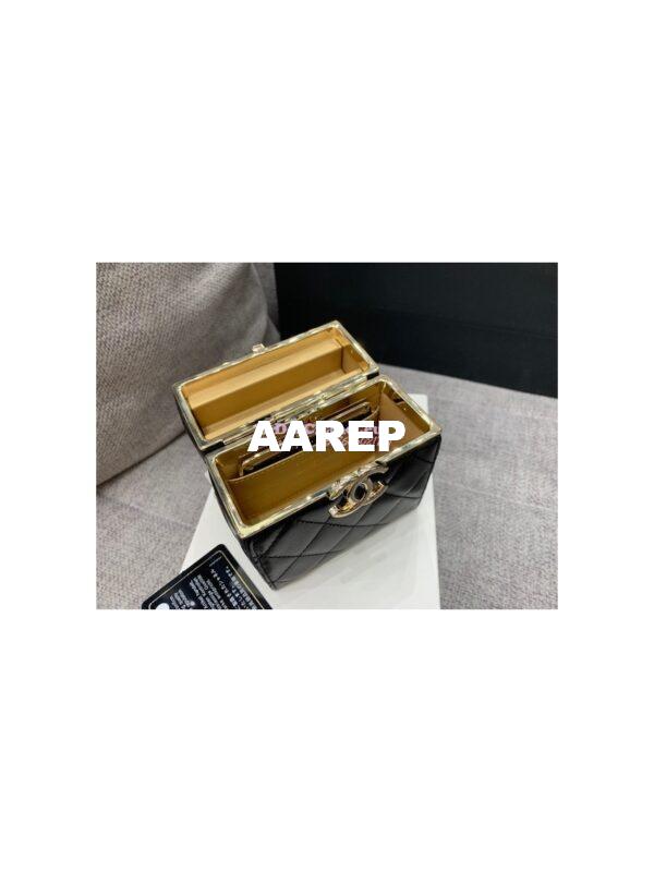 Replica Chanel Small Box With Chain in Lambskin AP2656 Black 8