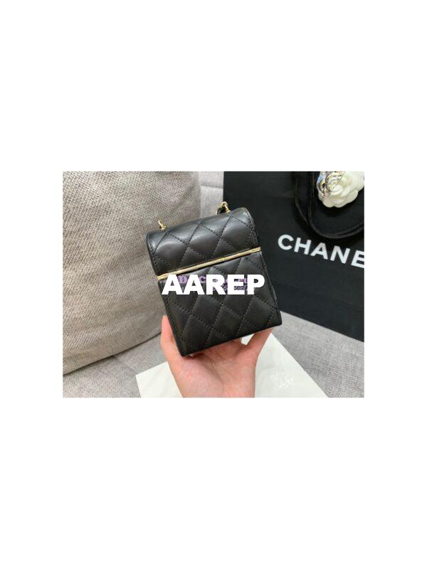 Replica Chanel Small Box With Chain in Lambskin AP2656 Black 9