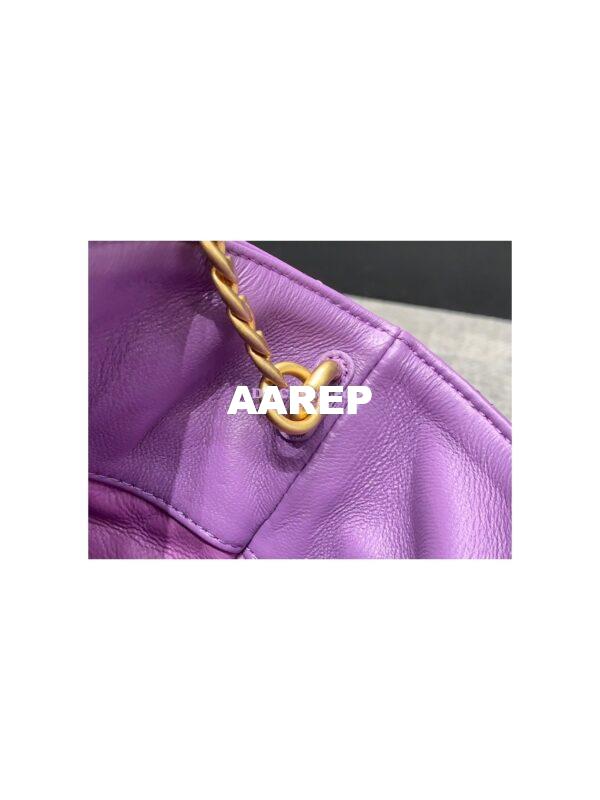Replica Chanel Lambskin Small Bucket Bag Enamel CC AS3116 Purple 8
