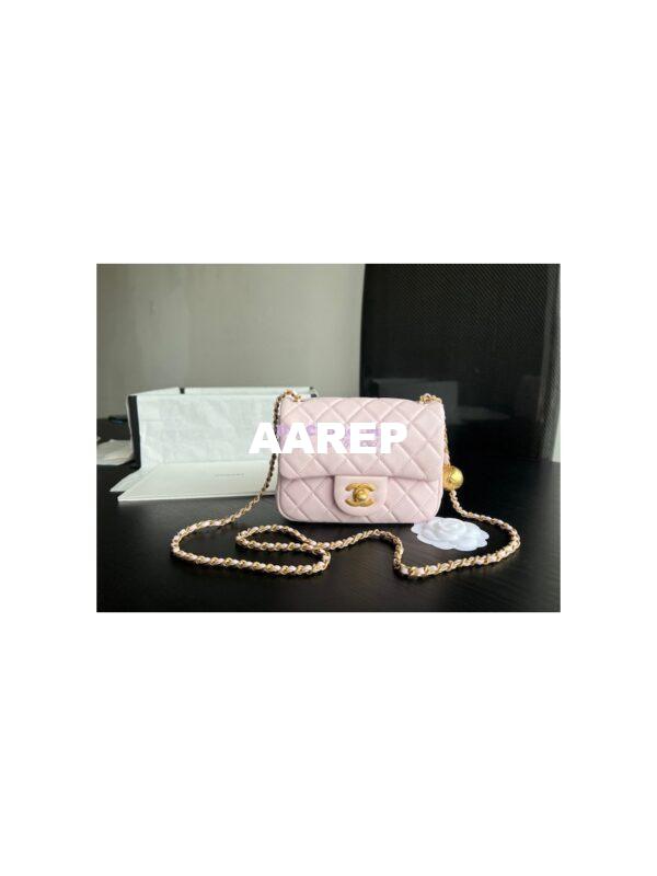 Replica Chanel 22P Lambskin Flap Bag AS1786 Light Pink 3