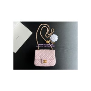 Replica Chanel 22P Lambskin Flap Bag AS1786 Light Pink 2