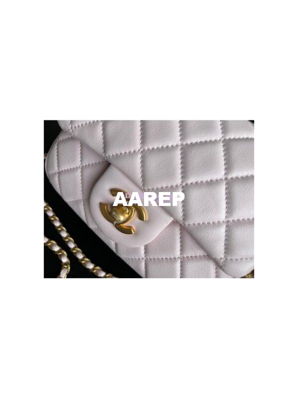 Replica Chanel 22P Lambskin Flap Bag AS1786 Light Pink 7
