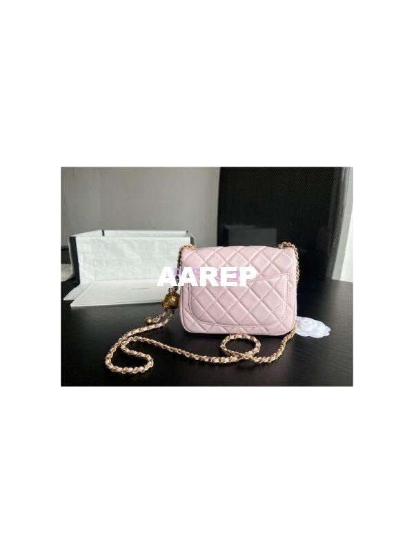 Replica Chanel 22P Lambskin Flap Bag AS1786 Light Pink 12