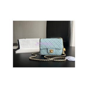 Replica Chanel 22P Lambskin Flap Bag AS1786 Light Blue