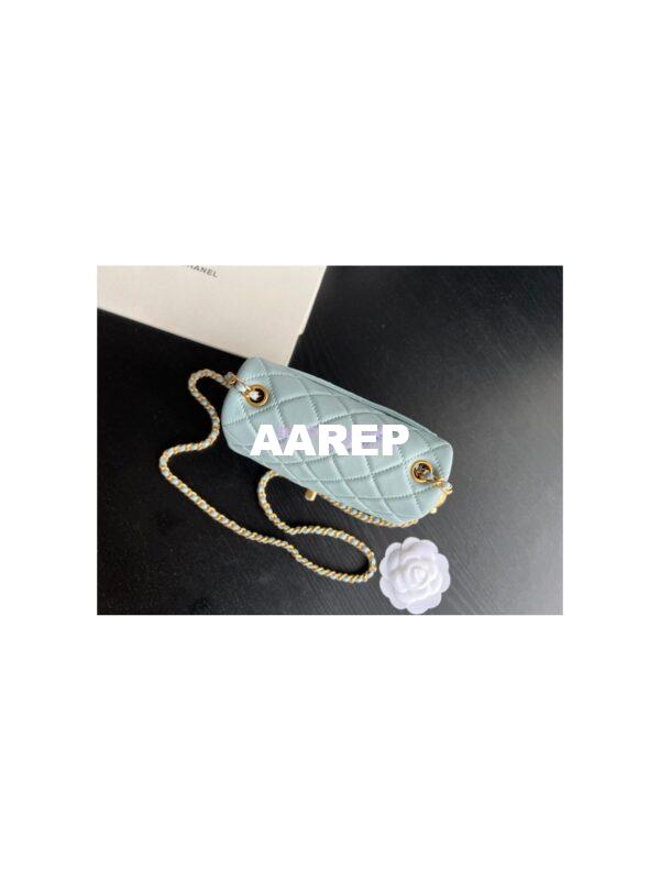 Replica Chanel 22P Lambskin Flap Bag AS1786 Light Blue 8