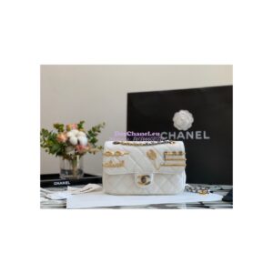 Replica Chanel 22K Symbolic Small Flap Bag Lambskin AS2979 White