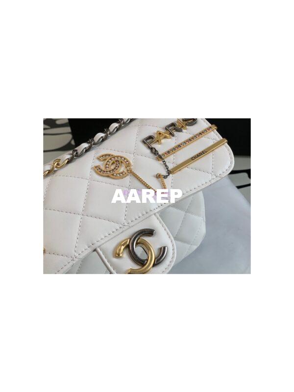 Replica Chanel 22K Symbolic Small Flap Bag Lambskin AS2979 White 5