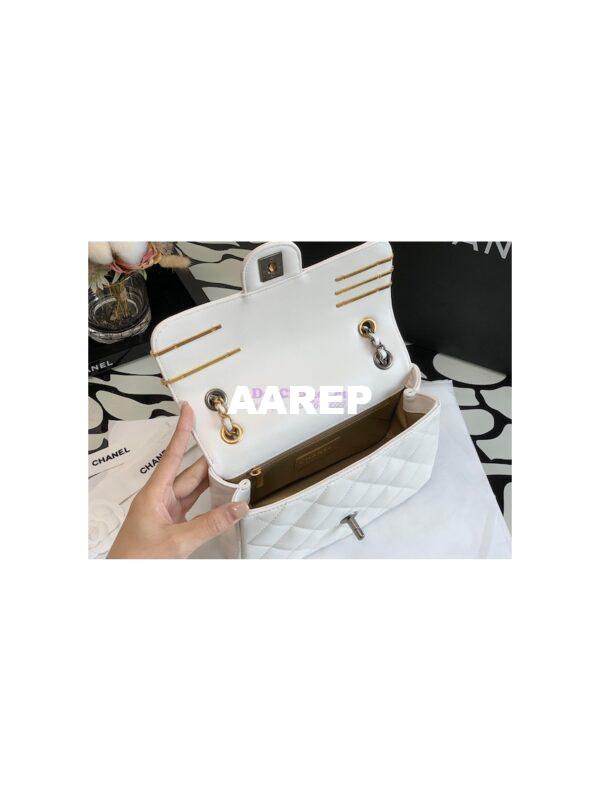 Replica Chanel 22K Symbolic Small Flap Bag Lambskin AS2979 White 7