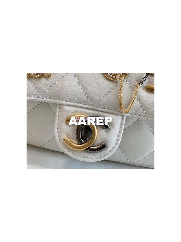 Replica Chanel 22K Symbolic Mini Flap Bag Lambskin AS2978 White 6