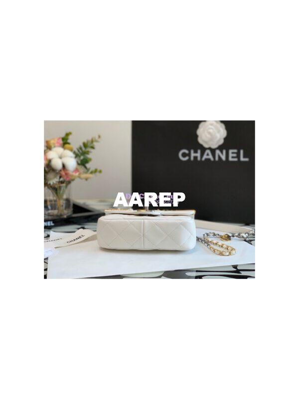 Replica Chanel 22K Symbolic Mini Flap Bag Lambskin AS2978 White 11