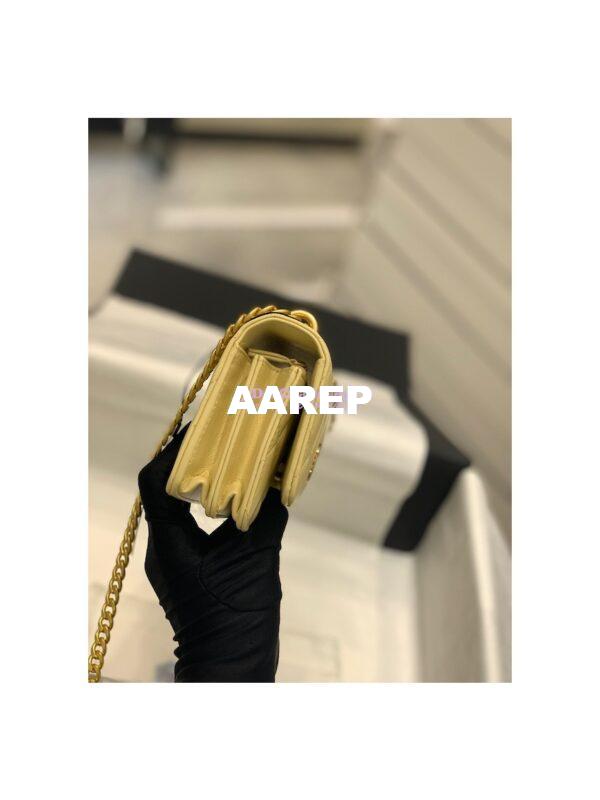 Replica Chanel Clutch With Chain in Lambskin AP2635 Yellow 6