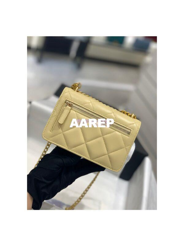 Replica Chanel Clutch With Chain in Lambskin AP2635 Yellow 9