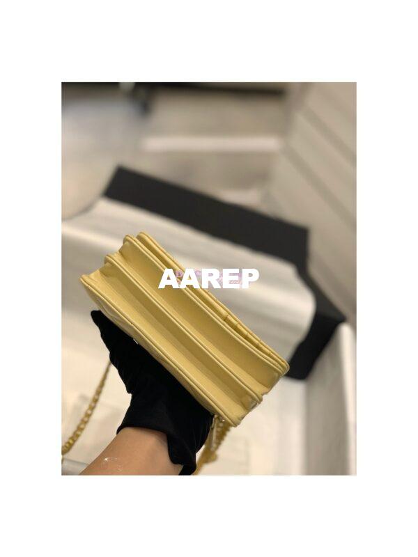 Replica Chanel Clutch With Chain in Lambskin AP2635 Yellow 13