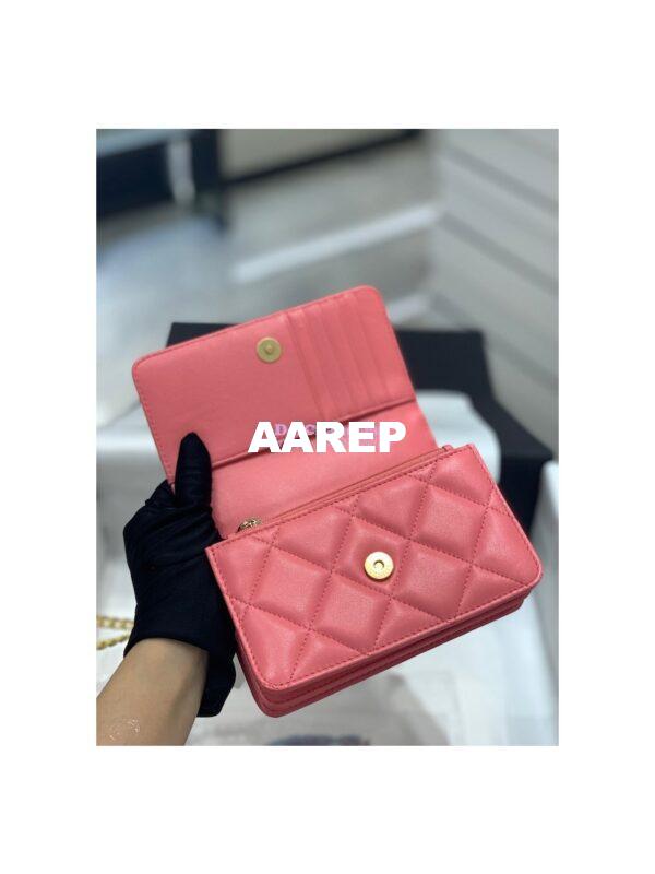 Replica Chanel Clutch With Chain in Lambskin AP2635 Pink 9