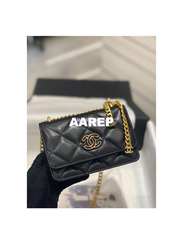 Replica Chanel Clutch With Chain in Lambskin AP2635 Black 4
