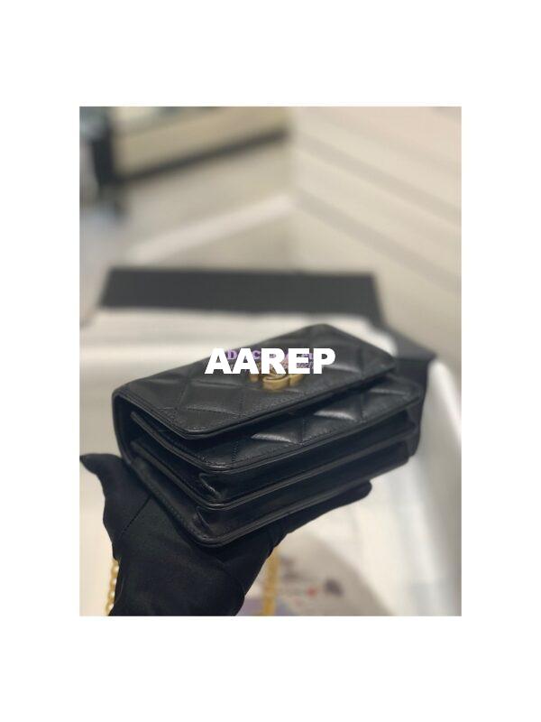 Replica Chanel Clutch With Chain in Lambskin AP2635 Black 5