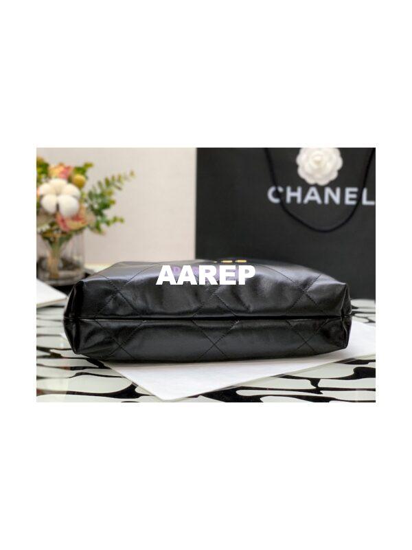 Replica Chanel 22 Handbag Shiny Calfskin AS3260 AS3261 Black 9