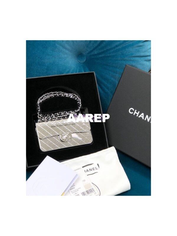 Replica Chanel 22S Limited Edition Mini Evening Silver Bag AS3012 Silver 2
