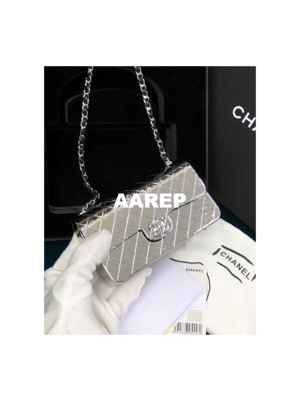 Replica Chanel 22S Limited Edition Mini Evening Silver Bag AS3012 Silver 4