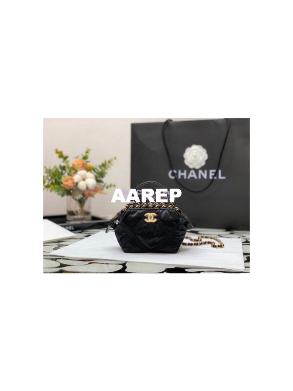 Replica Chanel Clutch With Chain in Nylon Grosgrain AP2669 Black 3
