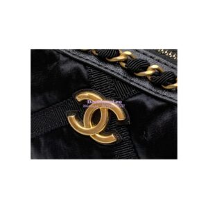 Replica Chanel Clutch With Chain in Nylon Grosgrain AP2669 Black 2