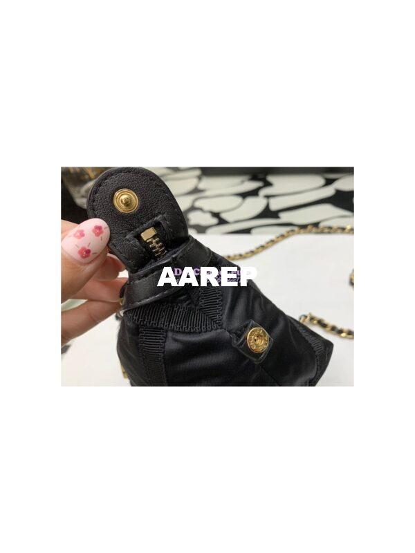 Replica Chanel Clutch With Chain in Nylon Grosgrain AP2669 Black 8