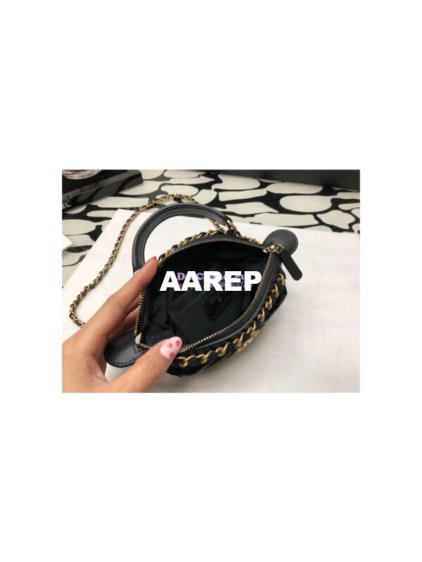 Replica Chanel Clutch With Chain in Nylon Grosgrain AP2669 Black 9