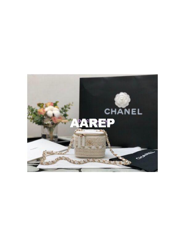 Replica Chanel Small Crochet Vanity Case AP2470 Ivory