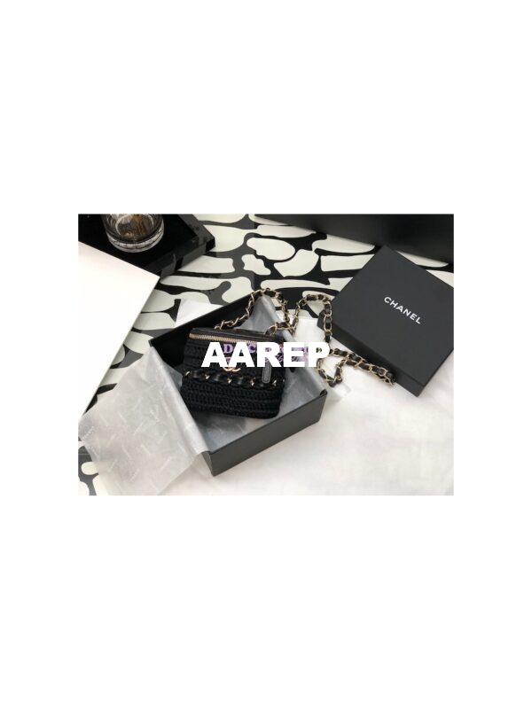 Replica Chanel Small Crochet Vanity Case AP2470 Black 3